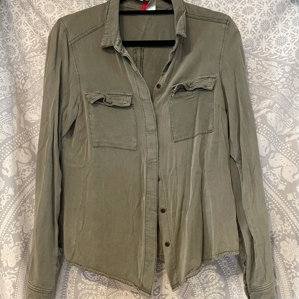 Sage Green Button Down Top